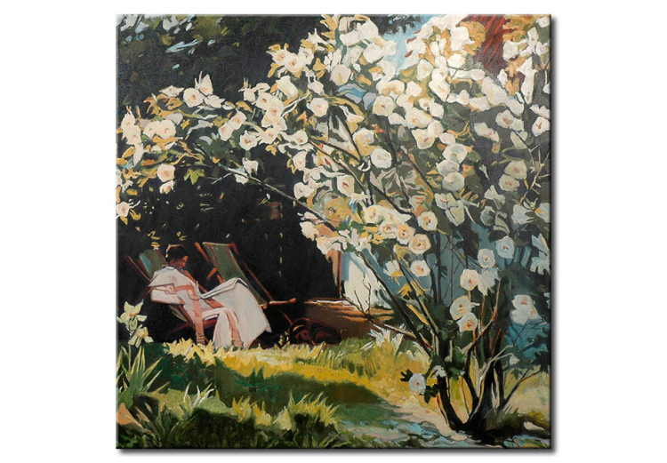Canvas Print Marie Kroyer in a deckchair 49914