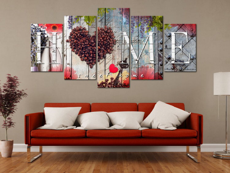 Canvas Art Print Coffee heart 55614 additionalImage 3