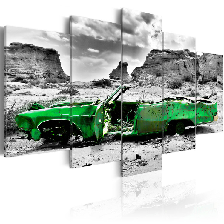 Canvas Green retro car at Colorado Desert 59014 additionalImage 2