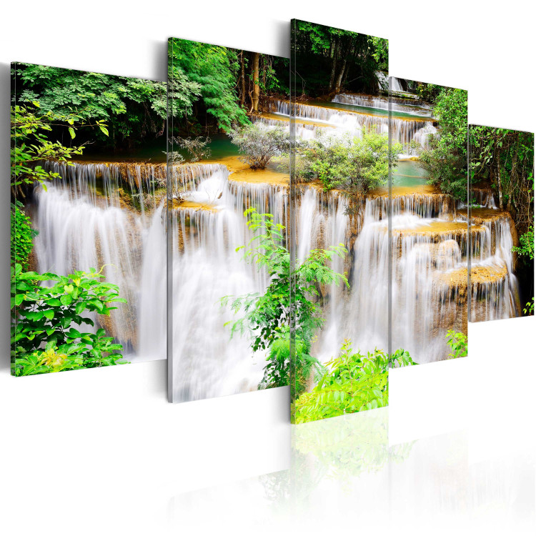 Canvas Art Print Waterfall Surrounded by Greenery 61914 additionalImage 2
