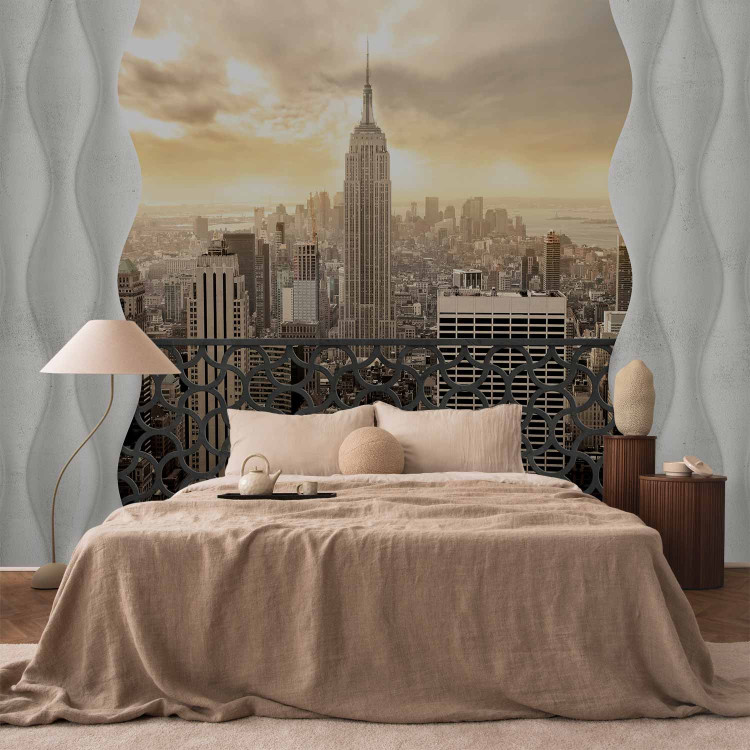 Photo Wallpaper View from the window - architecture of New York in the light of the setting sun 62314 additionalImage 2