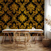 Photo Wallpaper Golden age - regular ornaments in baroque style on a black background 89814 additionalThumb 4