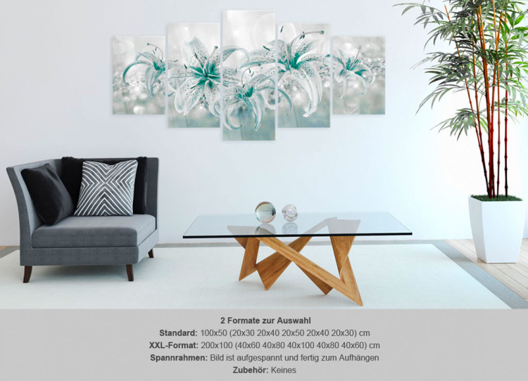 Print On Glass Sapphire Lilies [Glass] 92514 additionalImage 7
