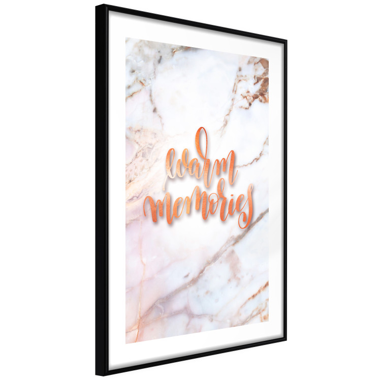 Poster Warm memories - orange English text on a marble background 114324 additionalImage 14
