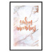 Poster Warm memories - orange English text on a marble background 114324 additionalThumb 7