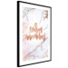 Poster Warm memories - orange English text on a marble background 114324 additionalThumb 14