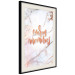 Poster Warm memories - orange English text on a marble background 114324 additionalThumb 16
