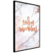Poster Warm memories - orange English text on a marble background 114324 additionalThumb 11