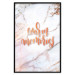 Poster Warm memories - orange English text on a marble background 114324 additionalThumb 3