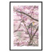 Wall Poster Robin on Tree - small bird among branches and pink apple blossoms 116724 additionalThumb 26