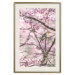 Wall Poster Robin on Tree - small bird among branches and pink apple blossoms 116724 additionalThumb 24