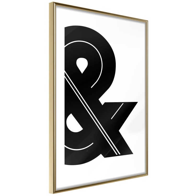 Wall Poster Ampersand - black and white simple composition with a typographic symbol 117124 additionalImage 8