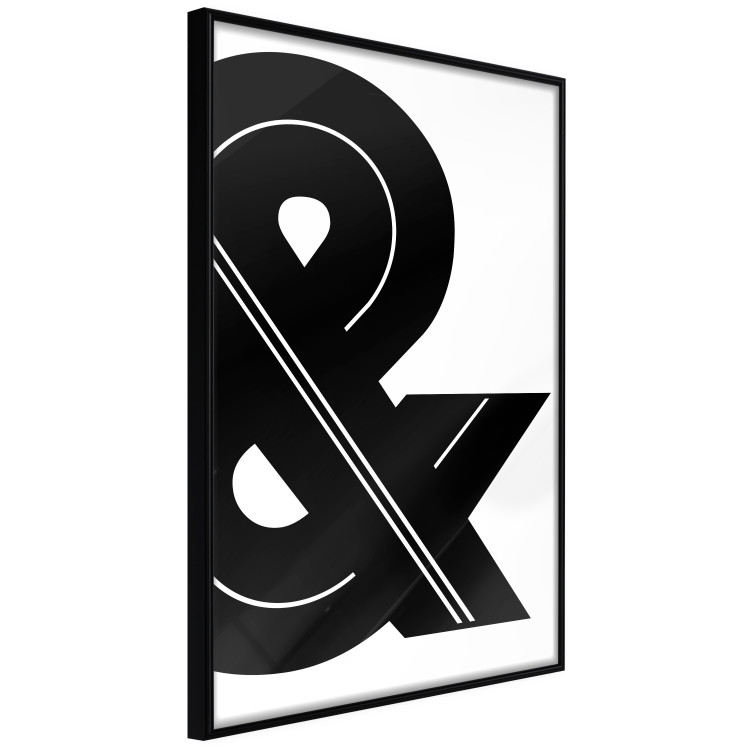 Wall Poster Ampersand - black and white simple composition with a typographic symbol 117124 additionalImage 12