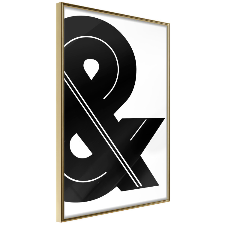 Wall Poster Ampersand - black and white simple composition with a typographic symbol 117124 additionalImage 14