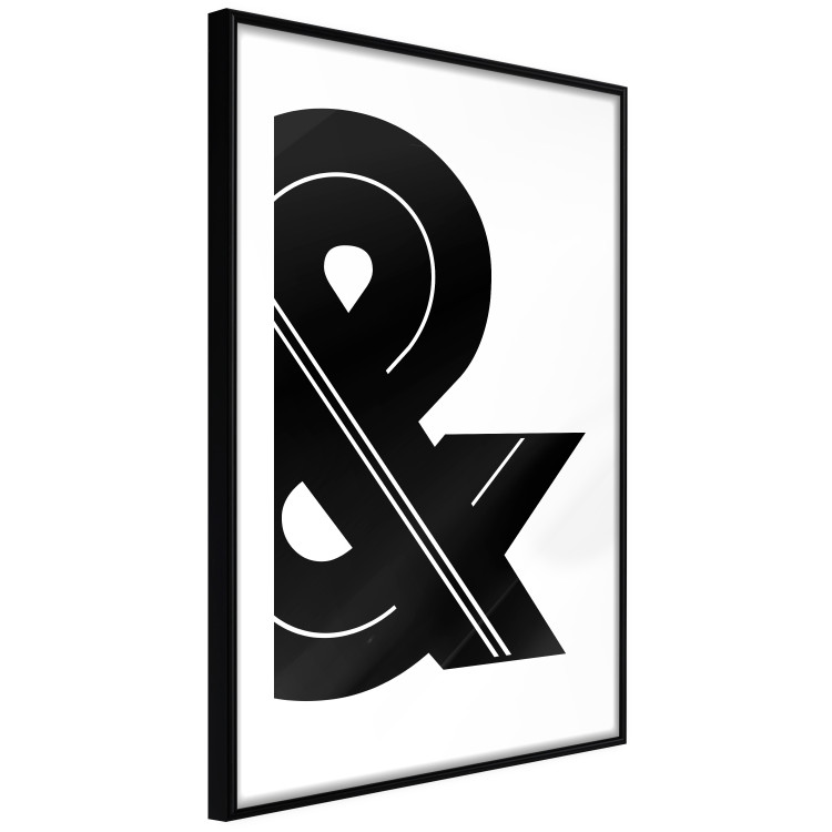 Wall Poster Ampersand - black and white simple composition with a typographic symbol 117124 additionalImage 13