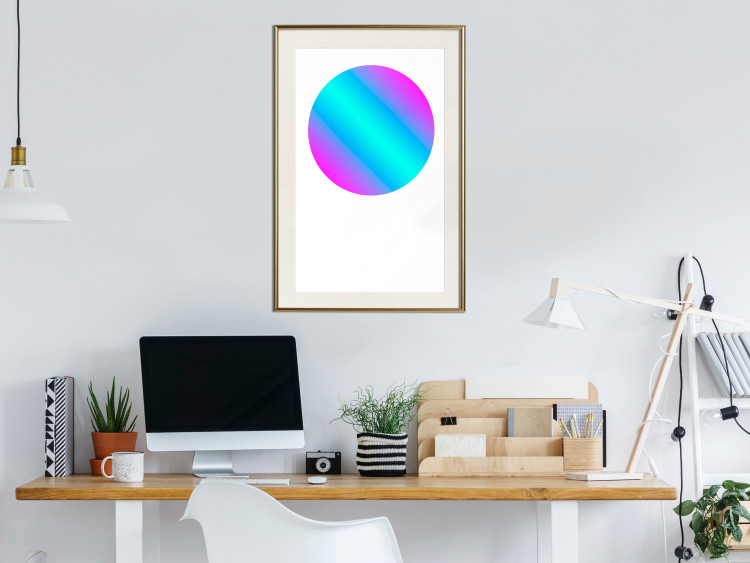 Poster Gradient in a Circle - geometric multicolored composition on white background 117624 additionalImage 21