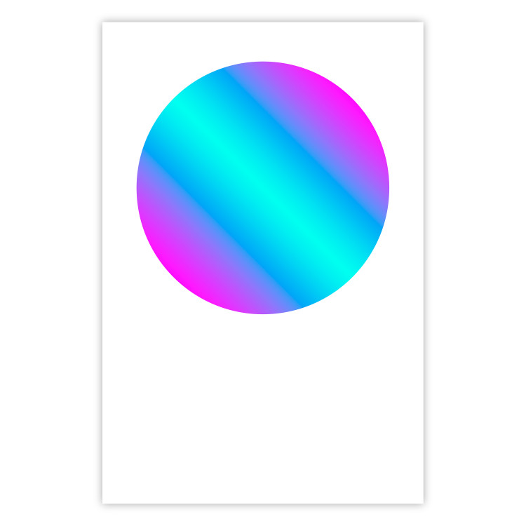 Poster Gradient in a Circle - geometric multicolored composition on white background 117624