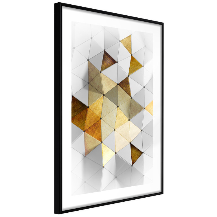 Poster Gold for the Brave - unique abstraction in 3D geometric figures 118524 additionalImage 10