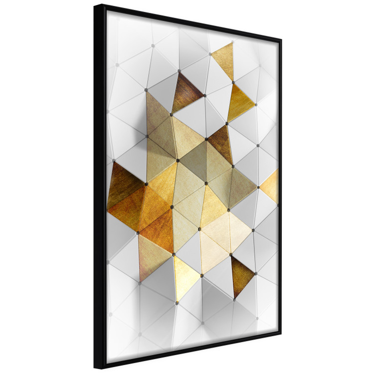 Poster Gold for the Brave - unique abstraction in 3D geometric figures 118524 additionalImage 9