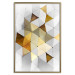 Poster Gold for the Brave - unique abstraction in 3D geometric figures 118524 additionalThumb 16
