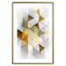 Poster Gold for the Brave - unique abstraction in 3D geometric figures 118524 additionalThumb 14