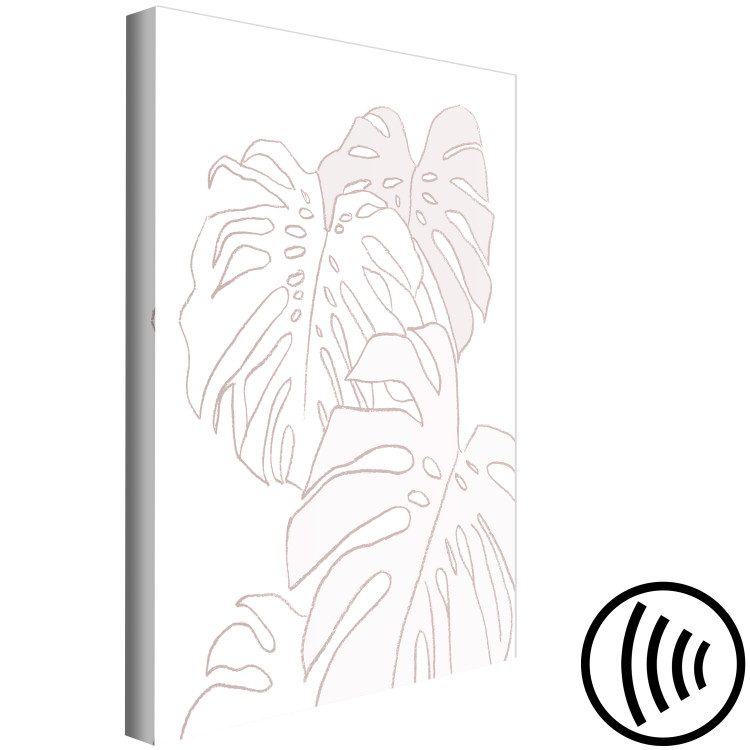 Canvas Print Monstera study - linear sketch of the leaves of the plant 119224 additionalImage 6