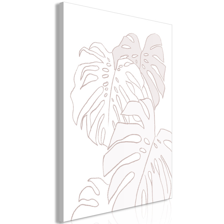 Canvas Print Monstera study - linear sketch of the leaves of the plant 119224 additionalImage 2