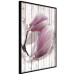 Poster Provence Magnolia - pink flowers on a background of white wooden boards 122724 additionalThumb 12