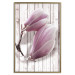 Poster Provence Magnolia - pink flowers on a background of white wooden boards 122724 additionalThumb 20