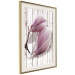 Poster Provence Magnolia - pink flowers on a background of white wooden boards 122724 additionalThumb 2