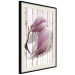 Poster Provence Magnolia - pink flowers on a background of white wooden boards 122724 additionalThumb 3