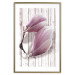 Poster Provence Magnolia - pink flowers on a background of white wooden boards 122724 additionalThumb 14