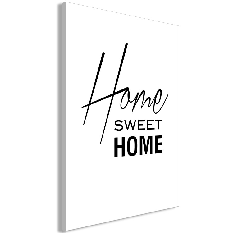 Canvas Art Print Black and White: Home Sweet Home (1 Part) Vertical 122924 additionalImage 2