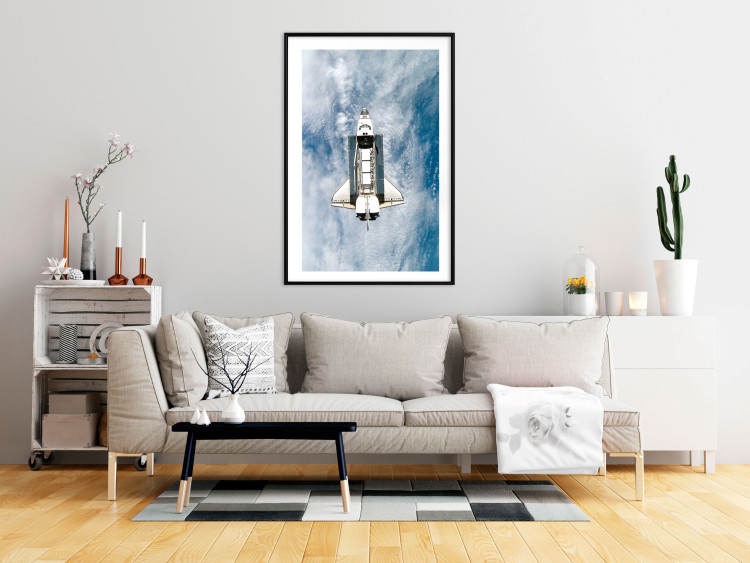 Poster Space Shuttle - white space shuttle against a backdrop of clouds and oceans 123524 additionalImage 6
