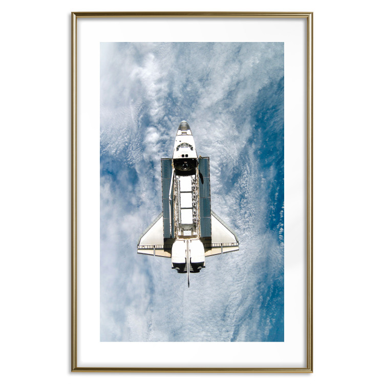 Poster Space Shuttle - white space shuttle against a backdrop of clouds and oceans 123524 additionalImage 14