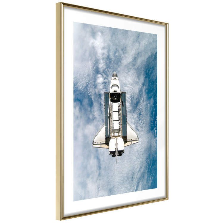Poster Space Shuttle - white space shuttle against a backdrop of clouds and oceans 123524 additionalImage 8