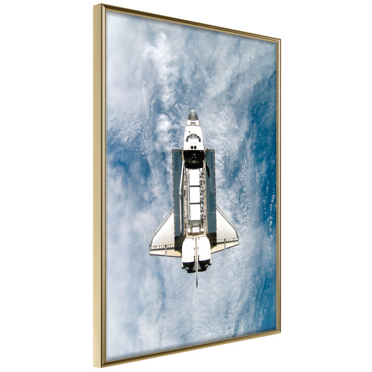 Poster Space Shuttle - white space shuttle against a backdrop of clouds and oceans 123524 additionalImage 12