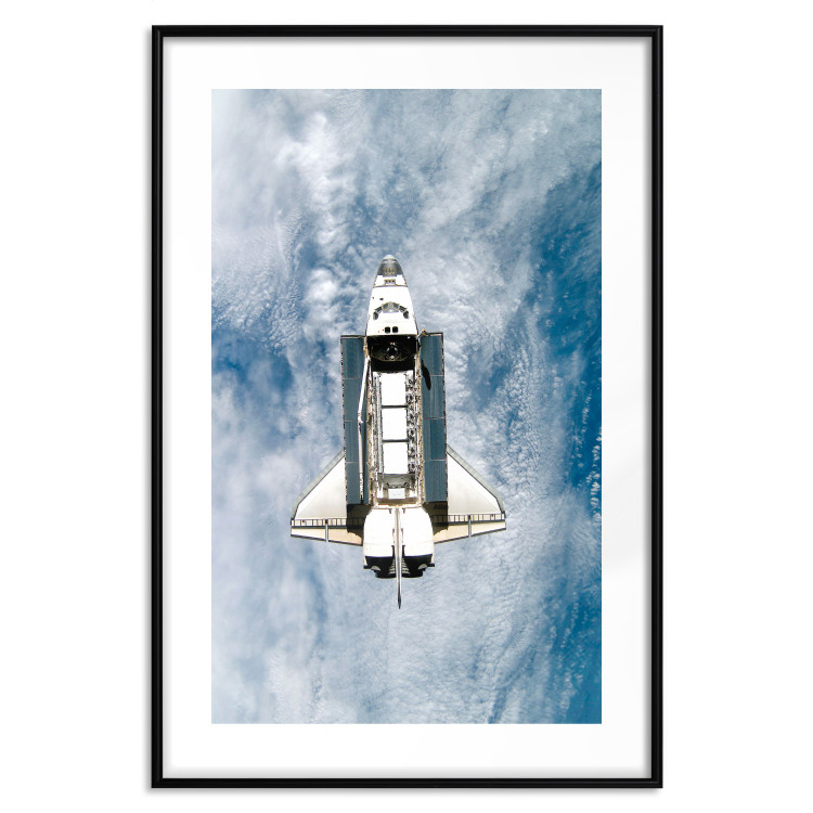 Poster Space Shuttle - white space shuttle against a backdrop of clouds and oceans 123524 additionalImage 17