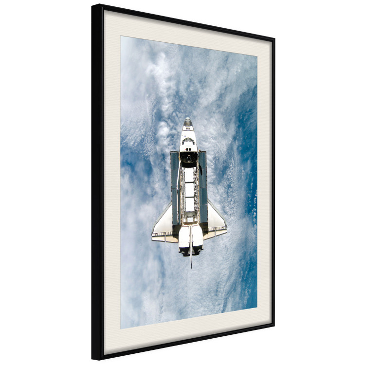 Poster Space Shuttle - white space shuttle against a backdrop of clouds and oceans 123524 additionalImage 3