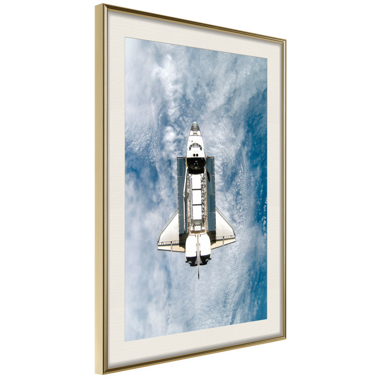 Poster Space Shuttle - white space shuttle against a backdrop of clouds and oceans 123524 additionalImage 2