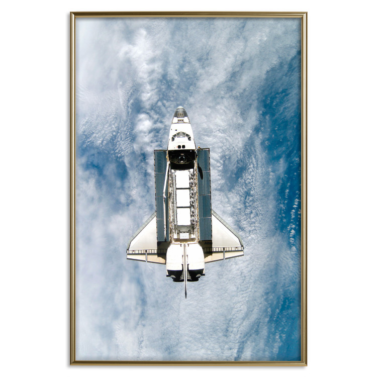 Poster Space Shuttle - white space shuttle against a backdrop of clouds and oceans 123524 additionalImage 20