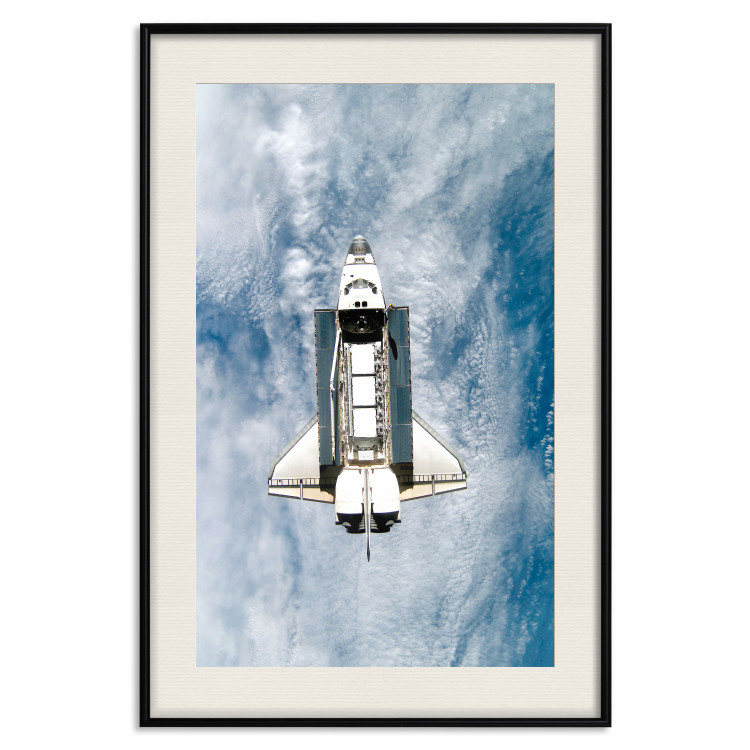 Poster Space Shuttle - white space shuttle against a backdrop of clouds and oceans 123524 additionalImage 18