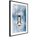 Poster Space Shuttle - white space shuttle against a backdrop of clouds and oceans 123524 additionalThumb 13