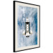 Poster Space Shuttle - white space shuttle against a backdrop of clouds and oceans 123524 additionalThumb 3