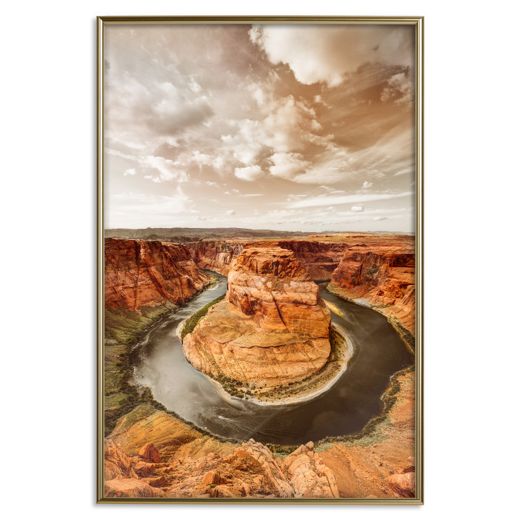 Poster Rustic Landscape - landscape of orange rocks against sky 123824 additionalImage 20