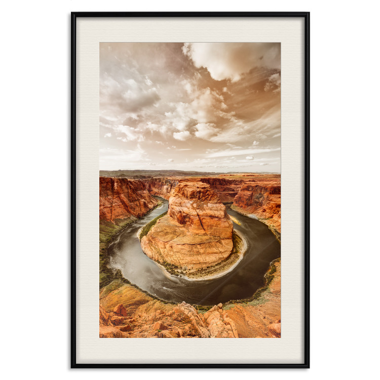 Poster Rustic Landscape - landscape of orange rocks against sky 123824 additionalImage 18