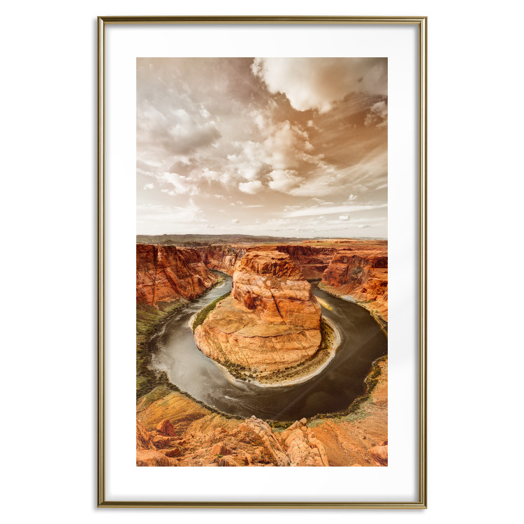 Poster Rustic Landscape - landscape of orange rocks against sky 123824 additionalImage 16