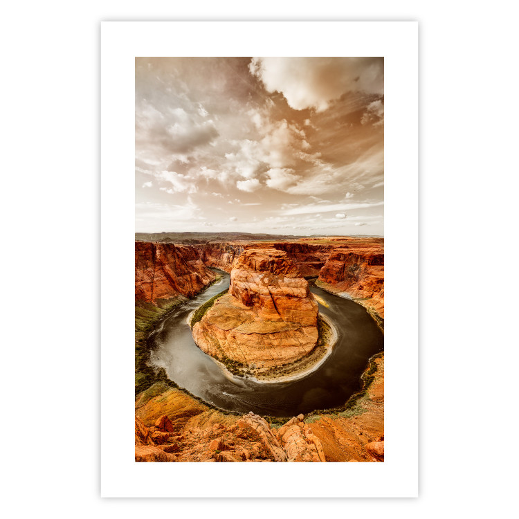 Poster Rustic Landscape - landscape of orange rocks against sky 123824 additionalImage 25