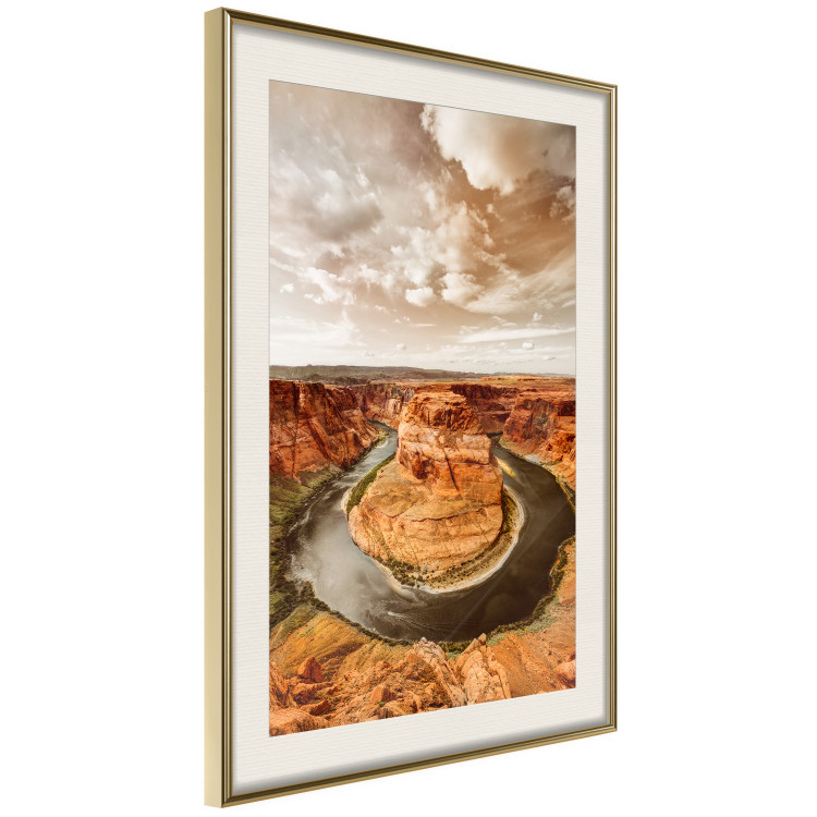 Poster Rustic Landscape - landscape of orange rocks against sky 123824 additionalImage 2