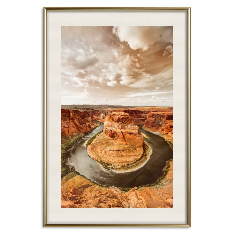 Poster Rustic Landscape - landscape of orange rocks against sky 123824 additionalImage 19